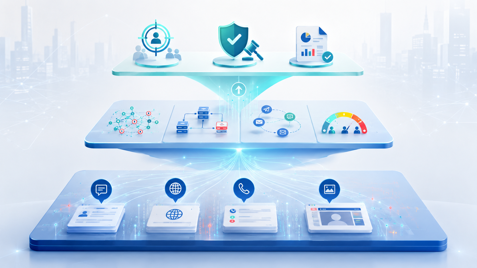A comprehensive flowchart illustrating how enterprise security teams transform raw scam intelligence into actionable response operations, ensuring structured handoffs and effective threat disruption