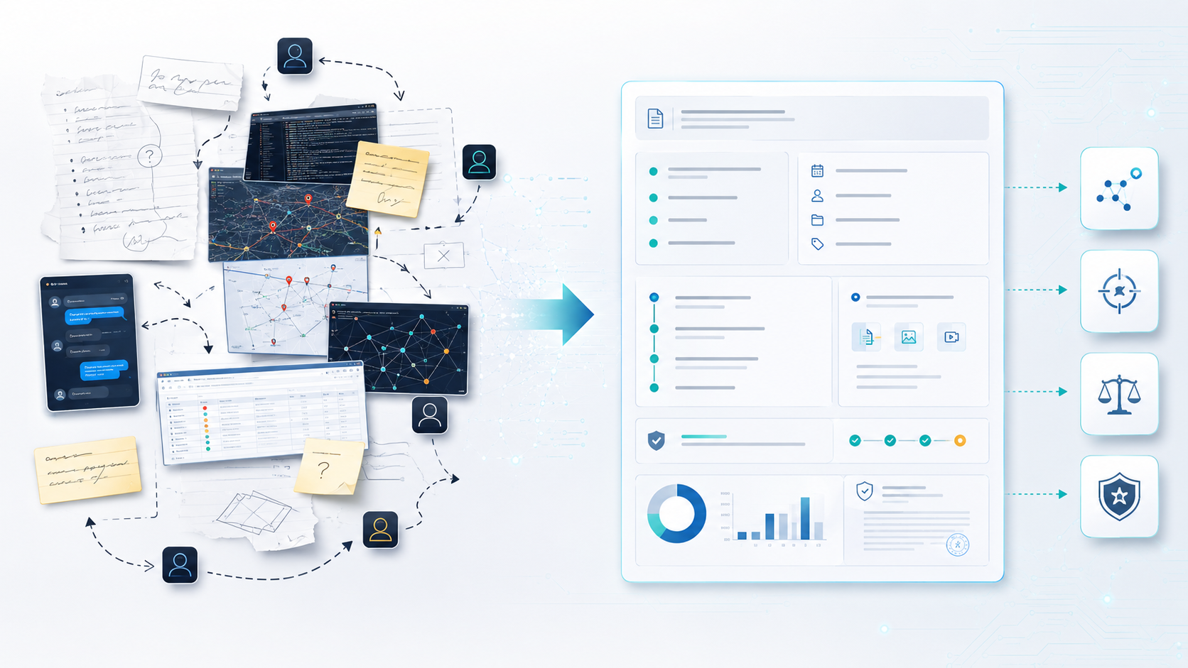A comparative visual analysis showing the differences in scam response mechanisms and handling capabilities as organizations scale up their fraud operations and implement standardized evidence