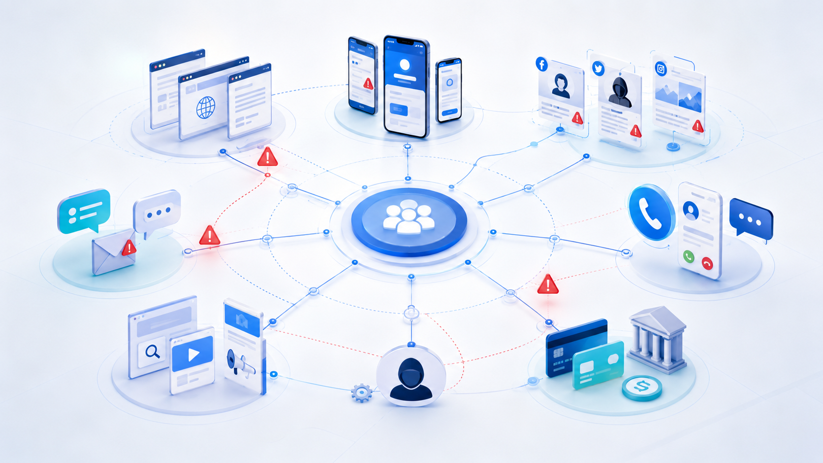 A structural breakdown of the architecture behind modern digital scams, revealing the underlying technical operations, network setups, and connected models used by threat actors
